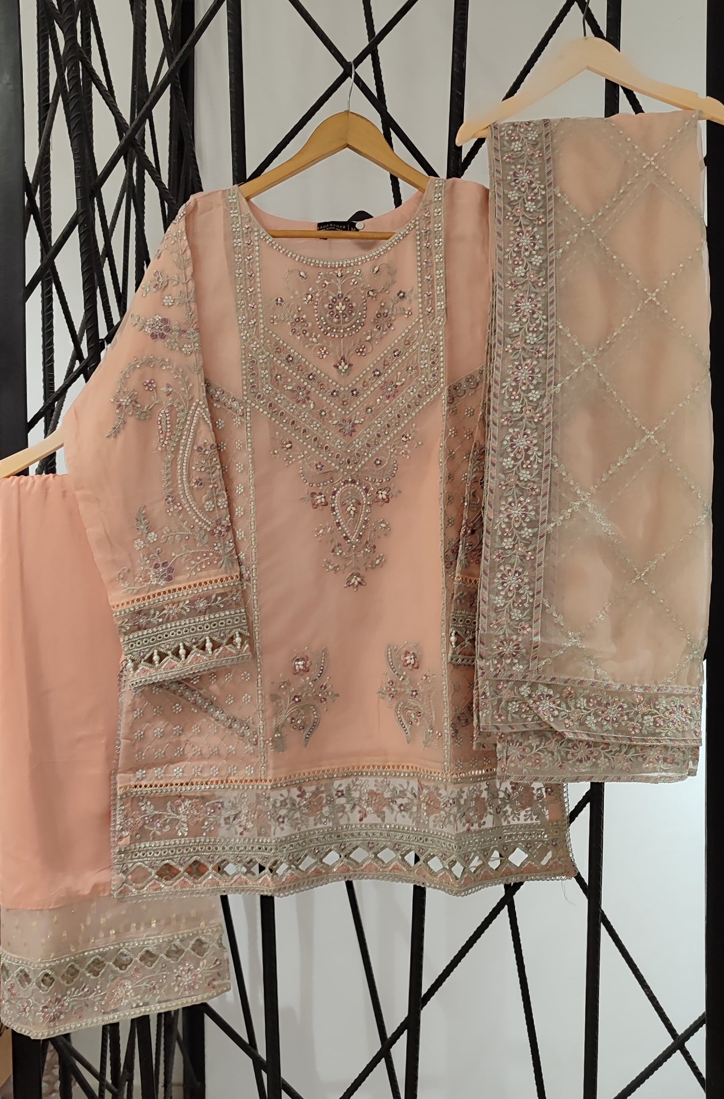 MAHPARA LUXURY EMB ORGANZA FORMAL 3PEC