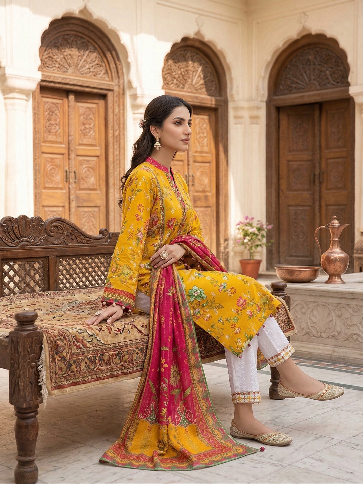 Batik Summer Bloom - Stitched 3-Piece Printed Suit