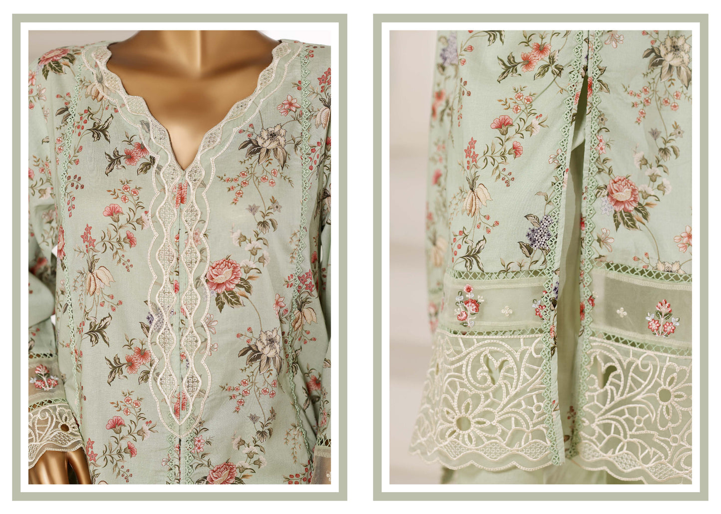 Sada Bahar Stitched 3 Piece Festive Emb Lawn With Fancy Dupatta Vol-01 Suit