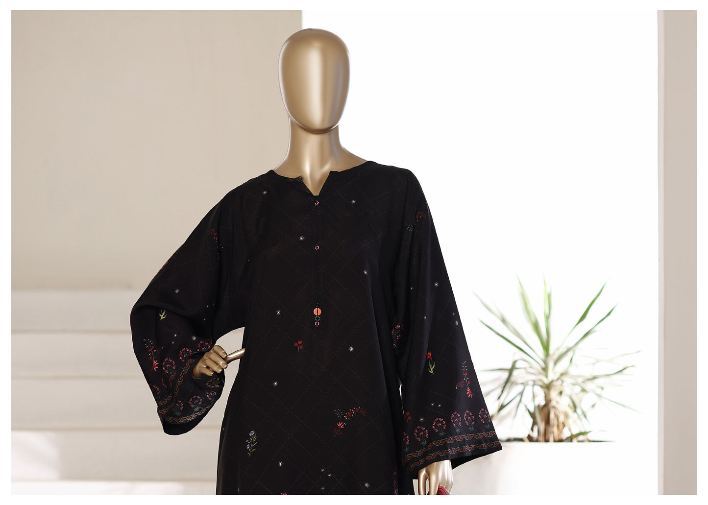 Embroidered Kaftan 3-Piece Suit - Sadabahar Coll'26