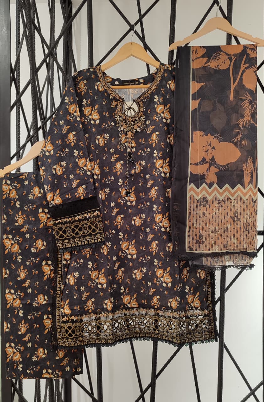 SADABAHAR Malika lawn 3Pec Pret Coll'25 vol.2