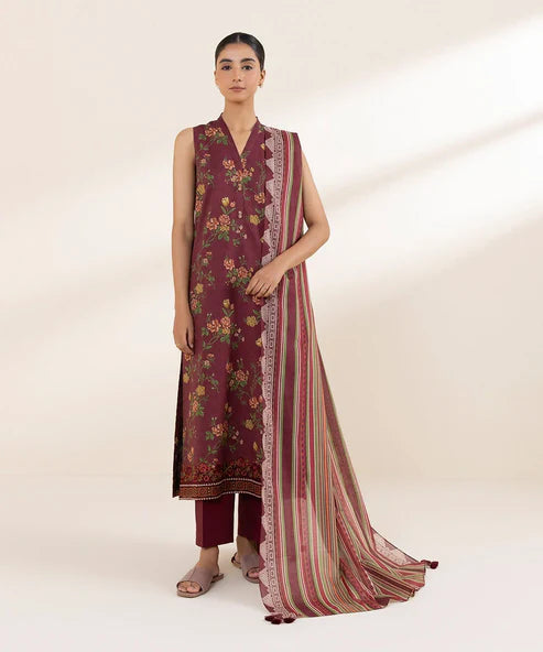 SAPPHIRE | UNSTITCHED 2 PIECE EMBROIDERED LAWN SUIT