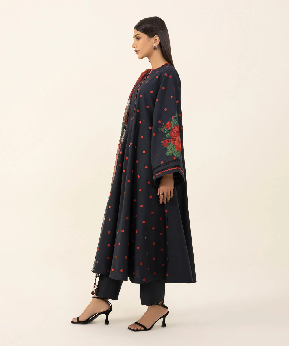1 Piece - Embroidered Cambric Shirt