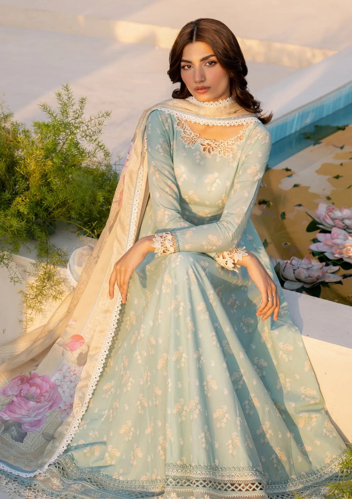 IZINK Festive Lawn EFL-06 PRINTED LAWN FROCK
