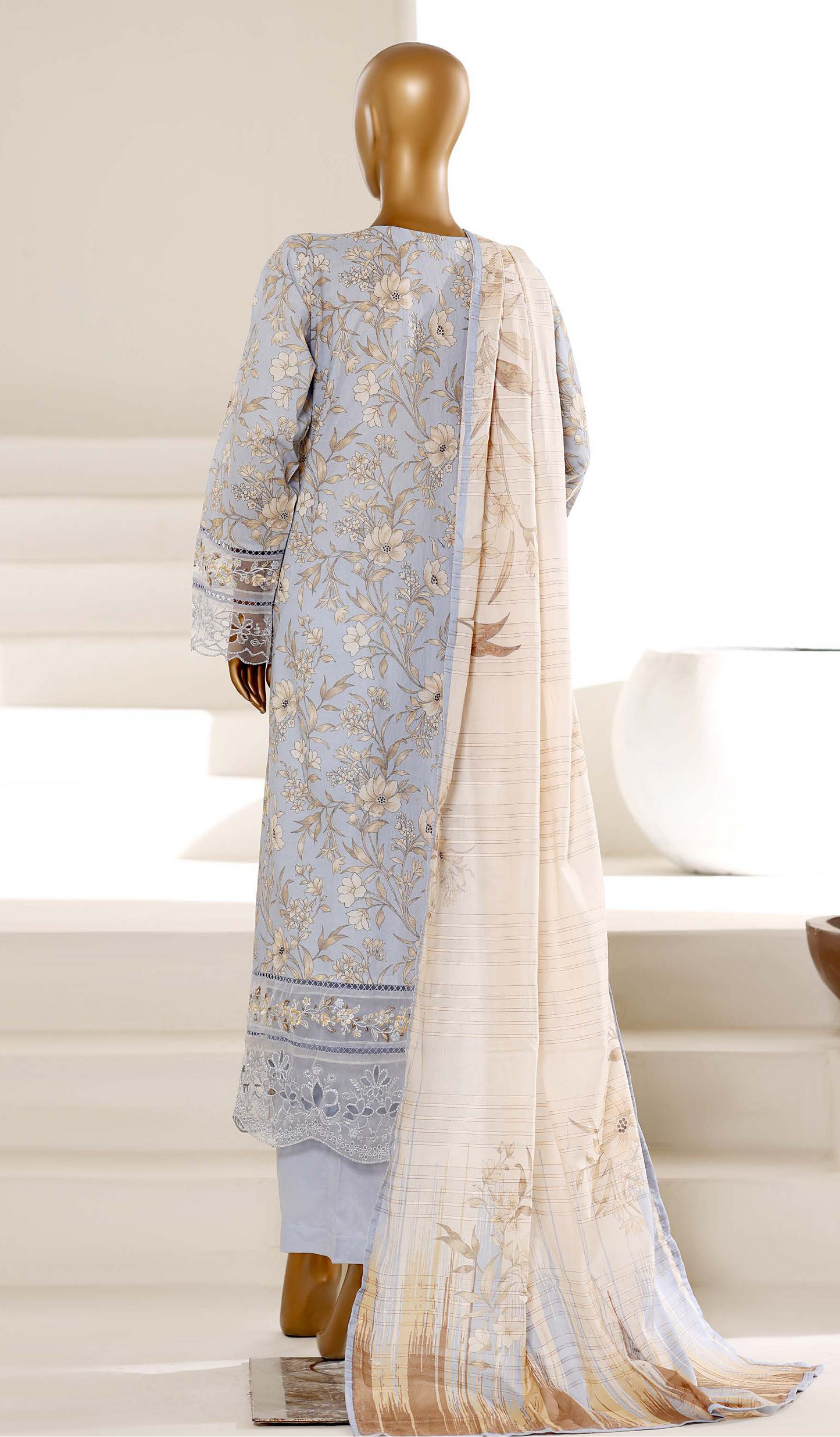 Sada Bahar Stitched 3 Piece Festive Emb Lawn With Fancy Dupatta Vol-01 Suit