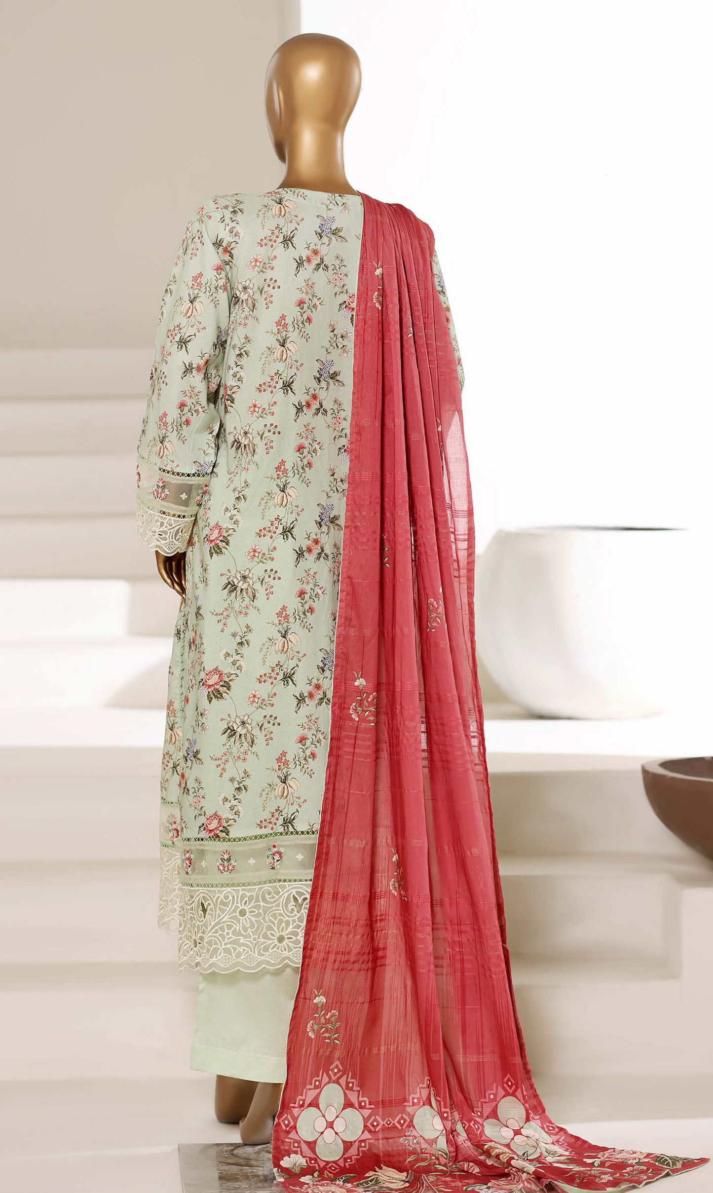 Sada Bahar Stitched 3 Piece Festive Emb Lawn With Fancy Dupatta Vol-01 Suit
