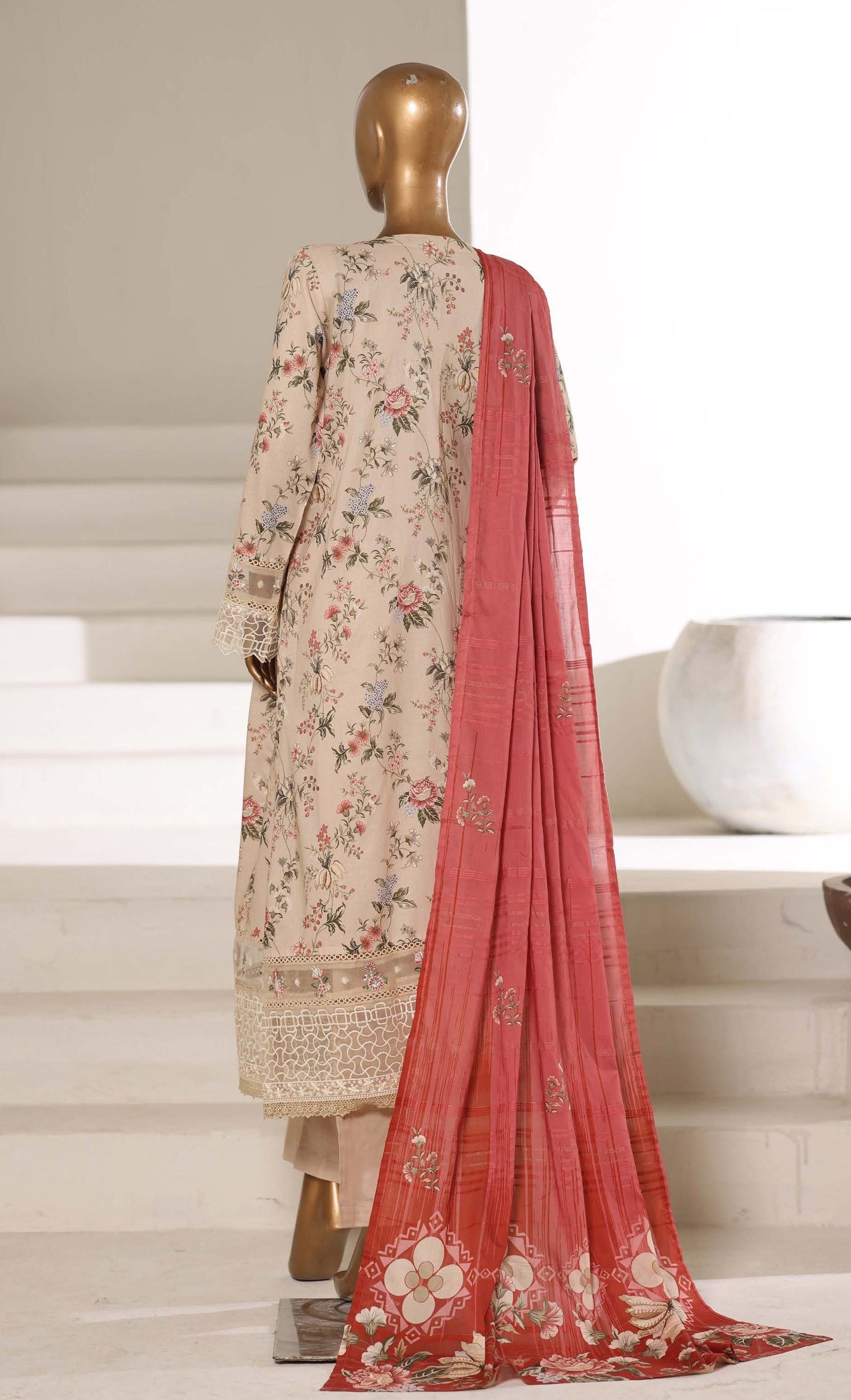 Sada Bahar Stitched 3 Piece Festive Emb Lawn With Fancy Dupatta Vol-01