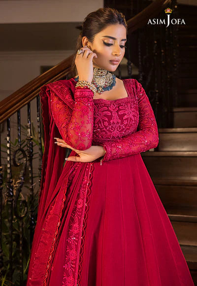 ASIM JOFA AJSM-11 EMBROIDERED CHIFFON 3 PCS