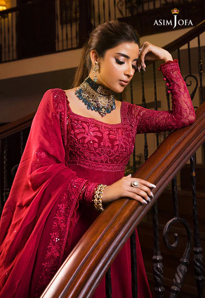 ASIM JOFA AJSM-11 EMBROIDERED CHIFFON 3 PCS