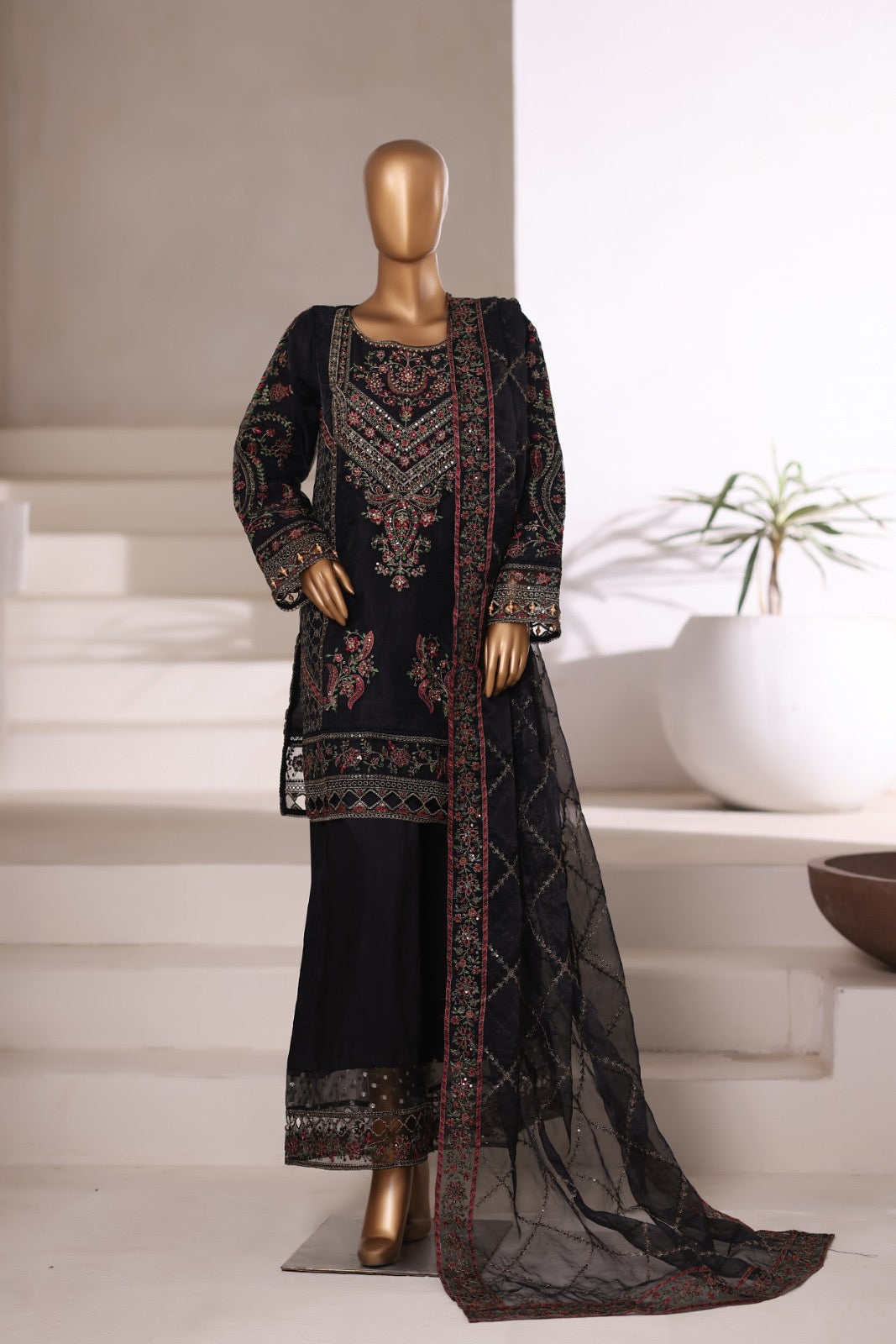 MAHPARA LUXURY EMB ORGANZA FORMAL 3PEC