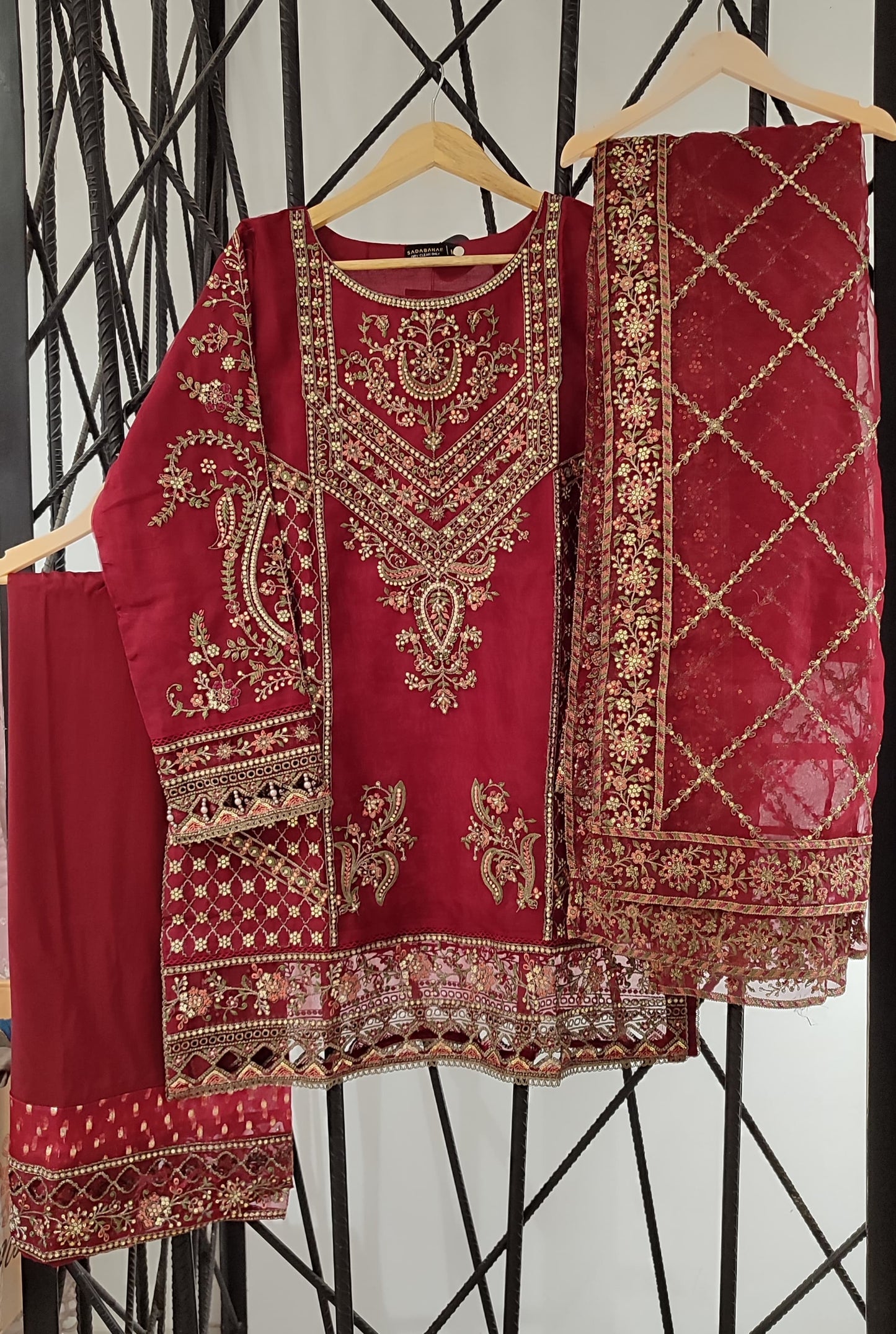 MAHPARA LUXURY EMB ORGANZA FORMAL 3PC