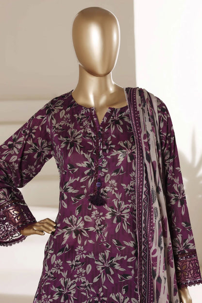 Malika By Sada Bahar Stitched 3 Piece Emb Lawn With Shalwar Suit