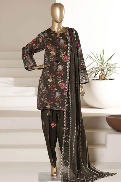 Malika By Sada Bahar Stitched 3 Piece Emb Lawn With Shalwar Suit