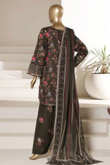 Malika By Sada Bahar Stitched 3 Piece Emb Lawn With Shalwar Suit