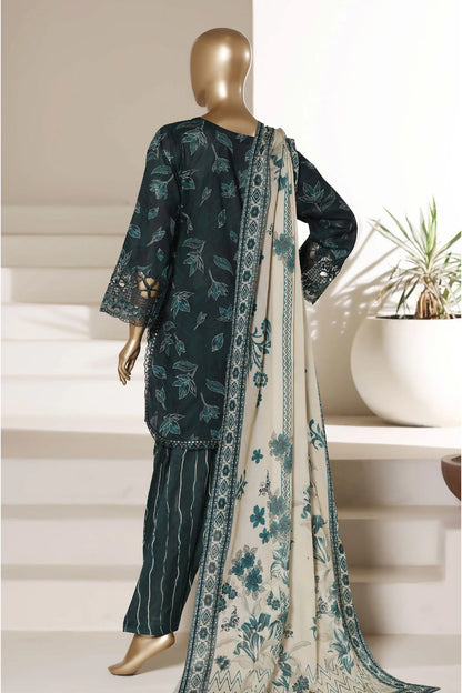Malika By Sada Bahar Stitched 3 Piece Emb Lawn With Shalwar Suit