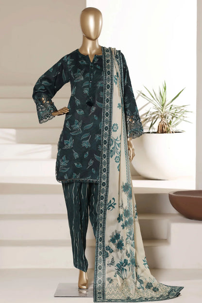Malika By Sada Bahar Stitched 3 Piece Emb Lawn With Shalwar Suit