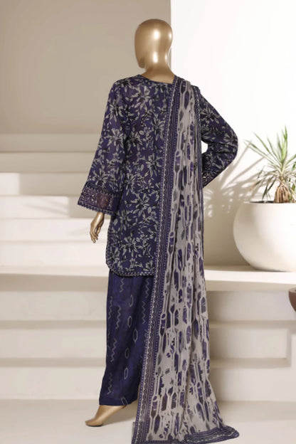 Malika By Sada Bahar Stitched 3 Piece Emb Lawn With Shalwar Suit