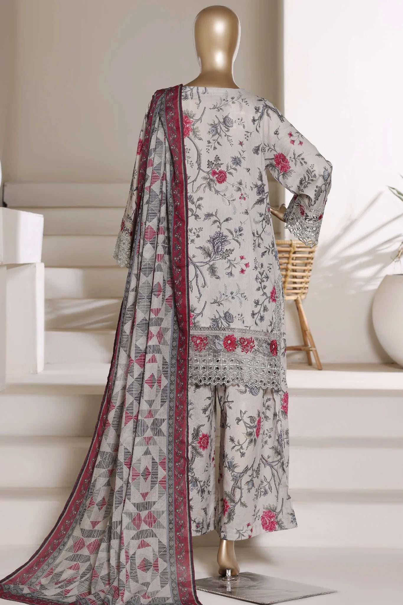 Malika By Sada Bahar Stitched 3 Piece Festive Lawn Vol-01 Suit