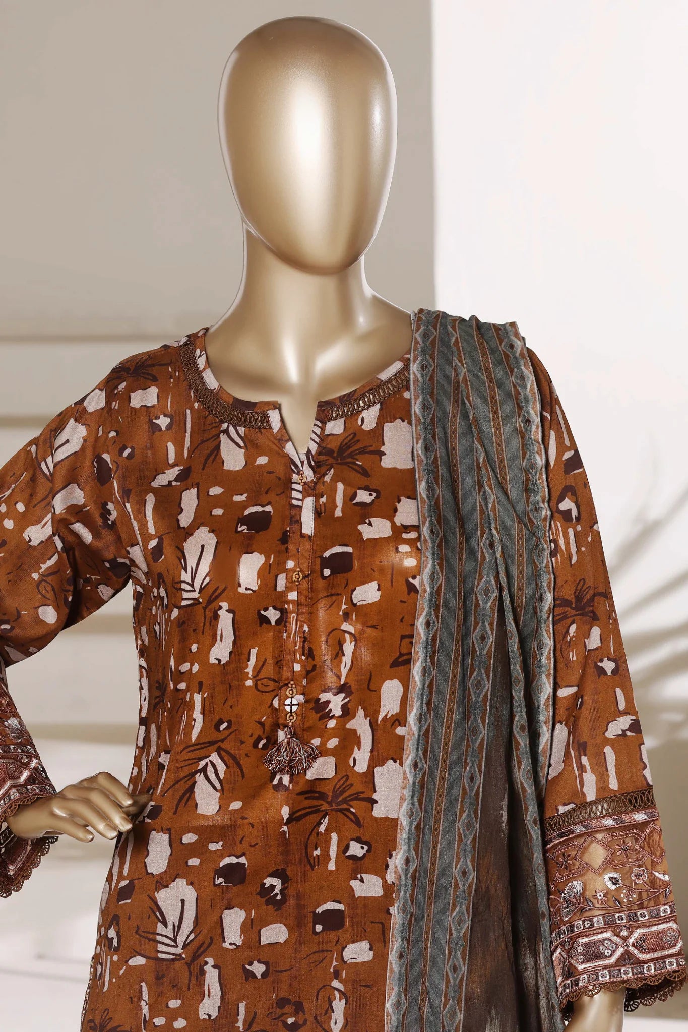 Malika By Sada Bahar Stitched 3 Piece Festive Lawn Vol-01 Suit