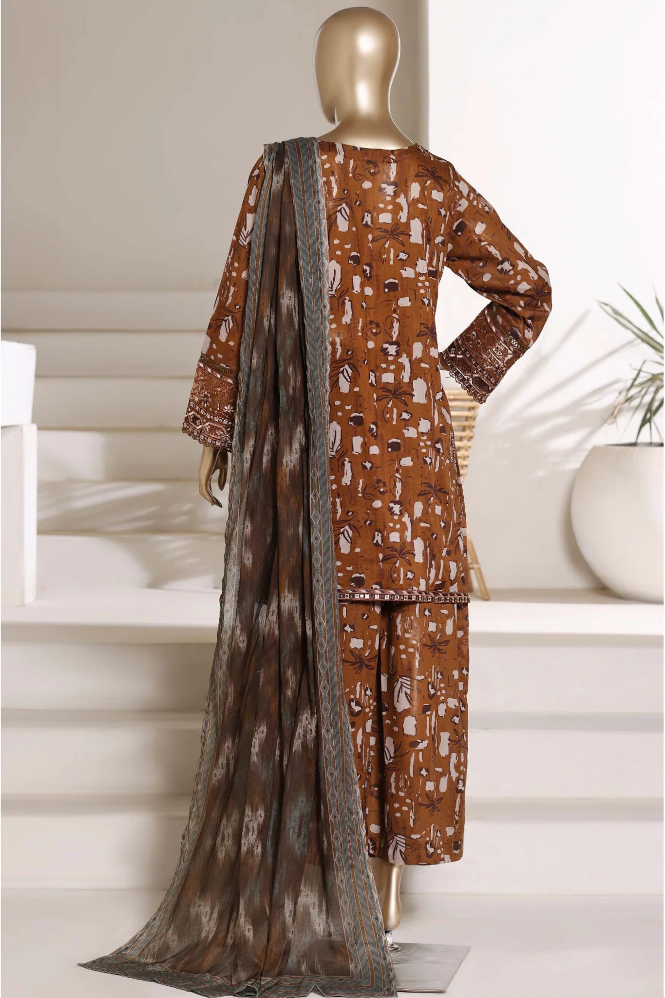 Malika By Sada Bahar Stitched 3 Piece Festive Lawn Vol-01 Suit