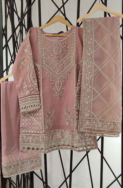 MAHPARA LUXURY EMB ORGANZA FORMAL 3PEC