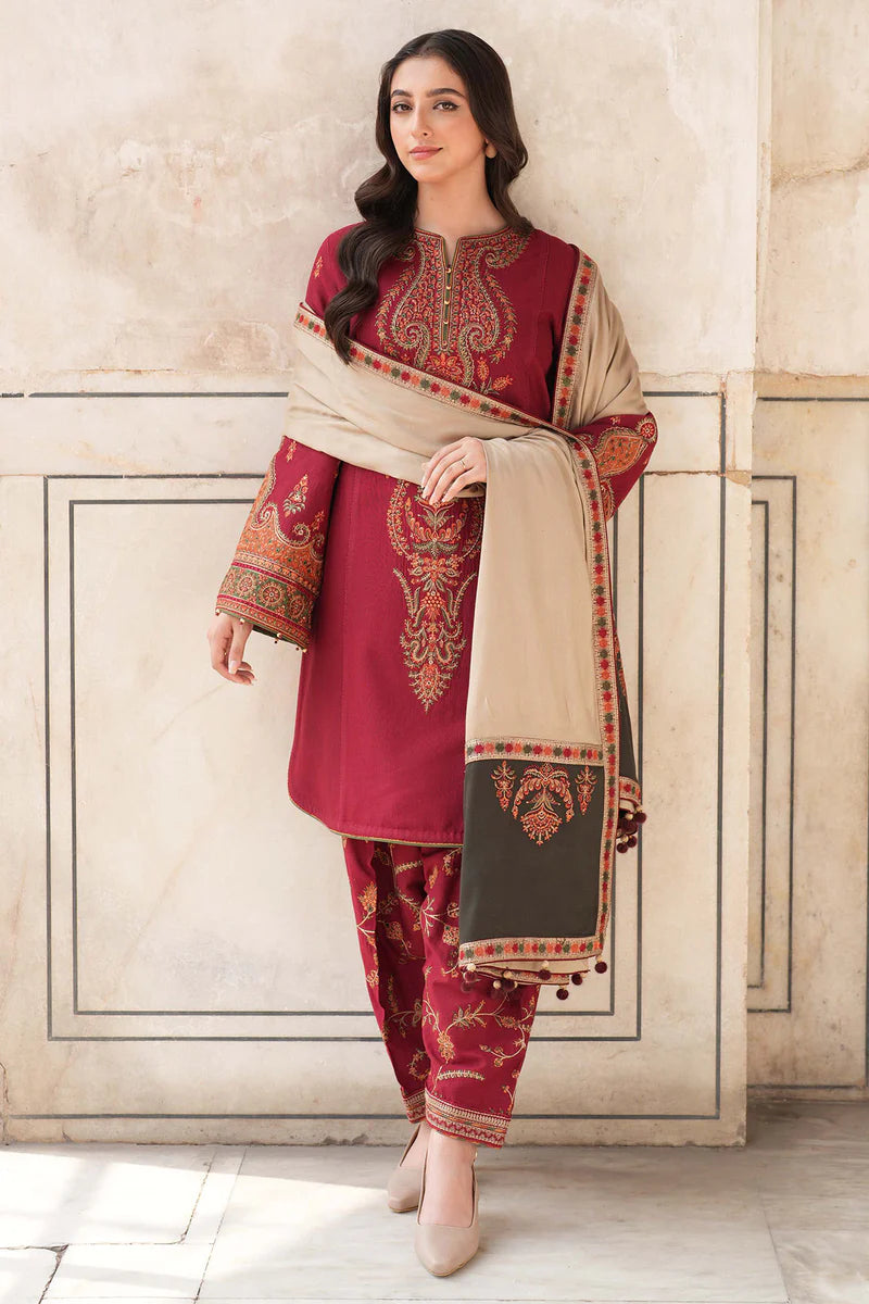 Jazmin EMBROIDERED SLUB KHADDAR DW'24 D3