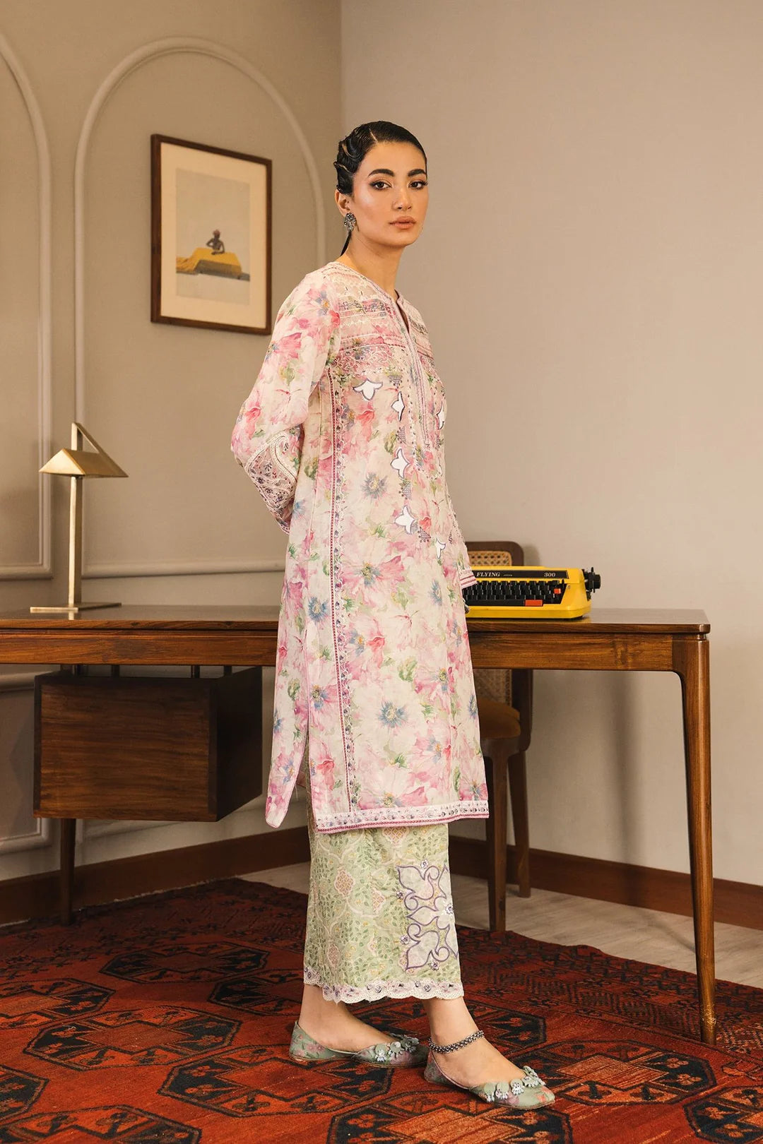 Lawn Vanila Stitched Suit - Ethnic