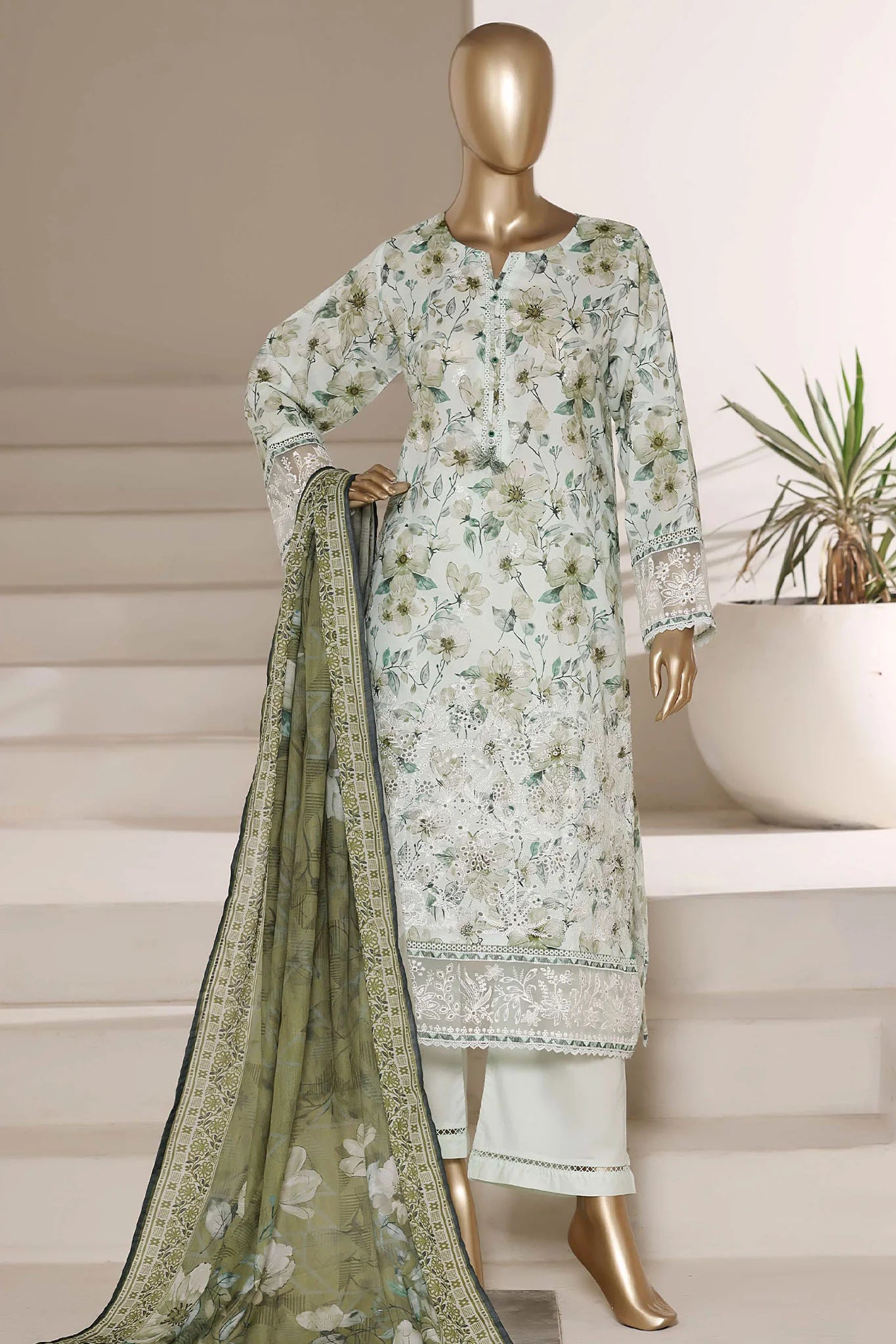 Amyrah By Sada Bahar Stitched 3 Piece Festive Emb Lawn Vol-01 Suit