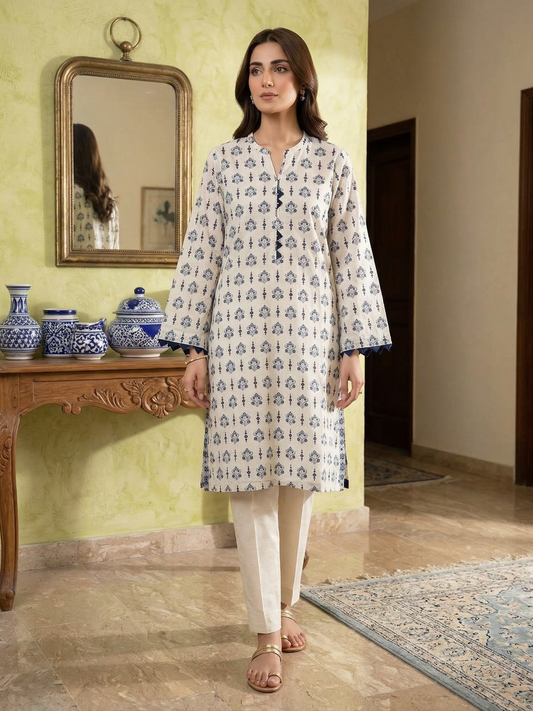 binsaeed Classic Printed 2-Piece Cambric Suit
