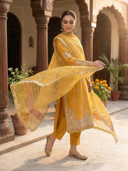 Sadabahar Embroidered Chiffon 2-Piece Suit