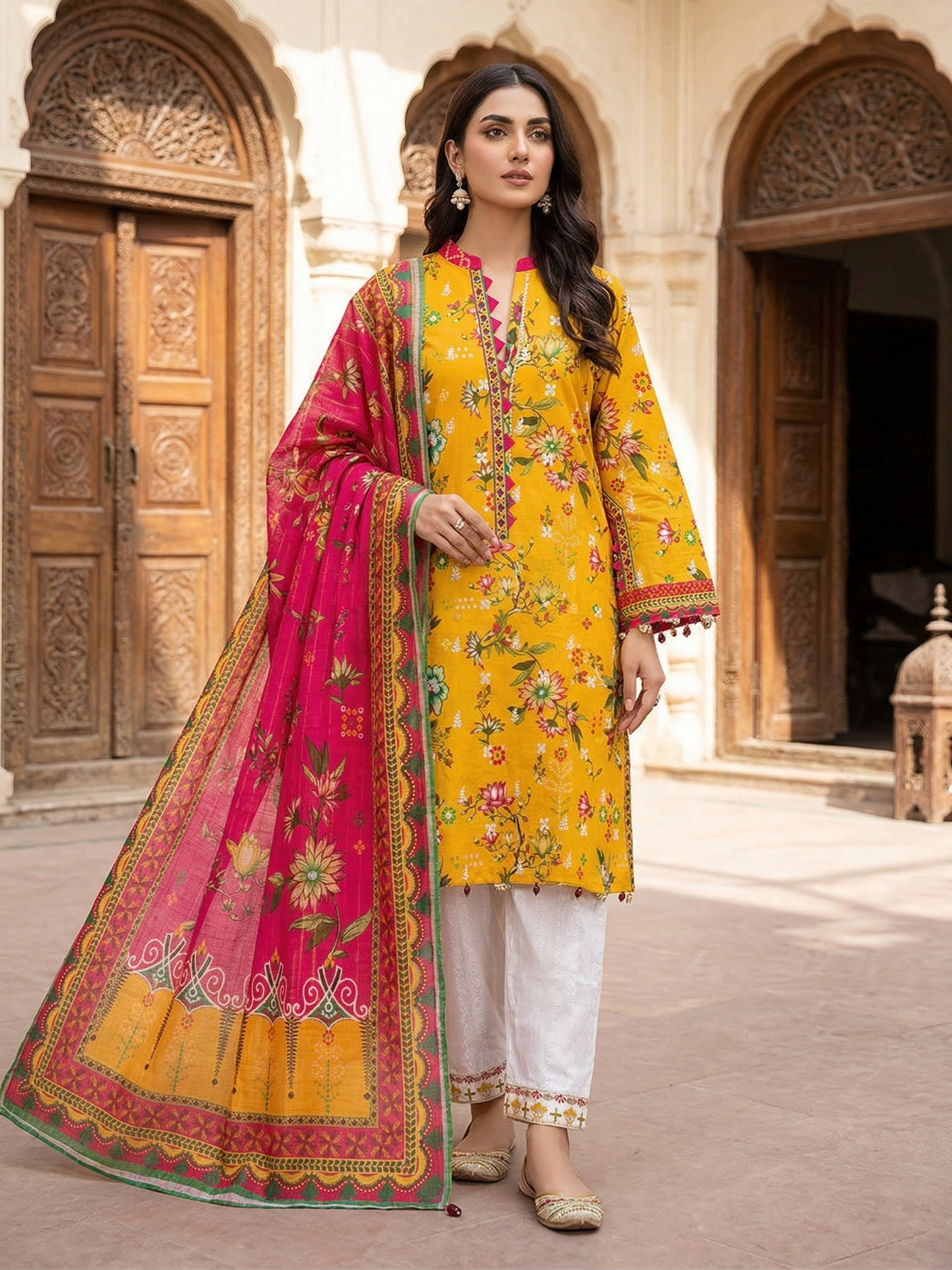 Batik Summer Bloom - Stitched 3-Piece Printed Suit