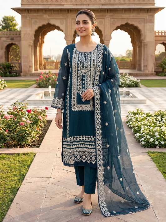Exclusive Chiffon – Stitched 2-Piece Embroidered Festive Suit