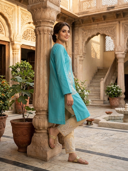Festive Embroidered 2-Piece Lawn Suit