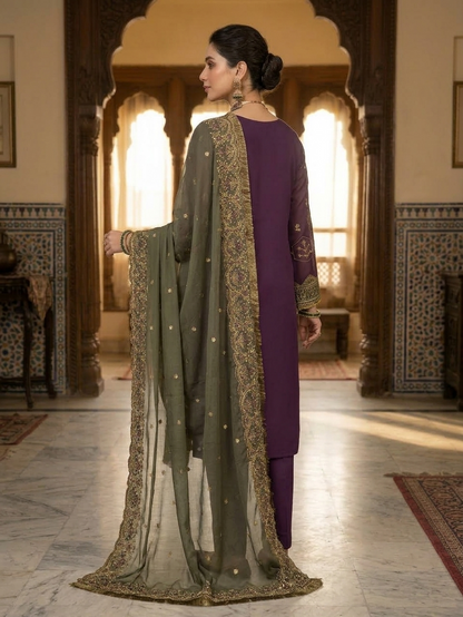 Sadabahar Stitched 2-Piece Embroidered Festive Formal Suit