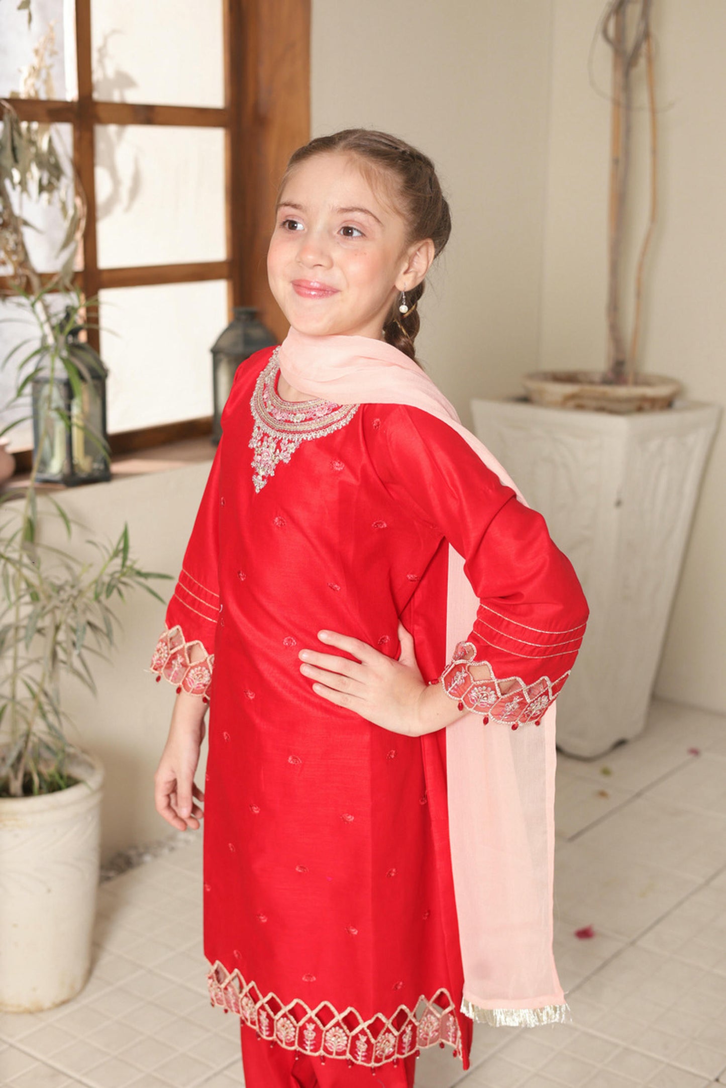 SHANZEY Nat Khat Guriya Embroidered 3piece Cotton suit