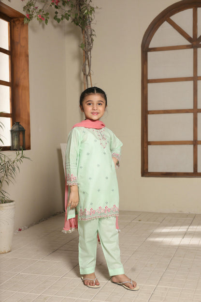SHANZEY nat khat guriya Embroidered Embellished Cotton 3piece