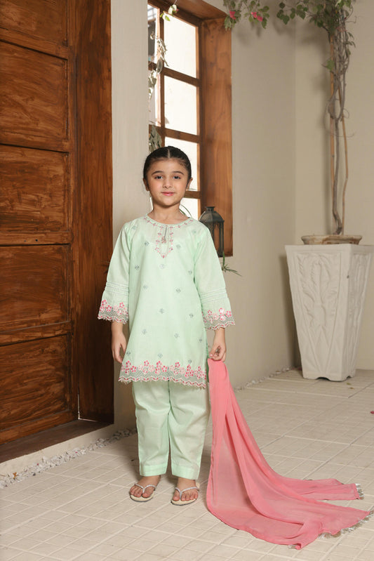 SHANZEY nat khat guriya Embroidered Embellished Cotton 3piece