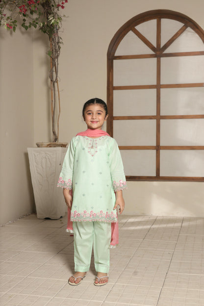 SHANZEY nat khat guriya Embroidered Embellished Cotton 3piece