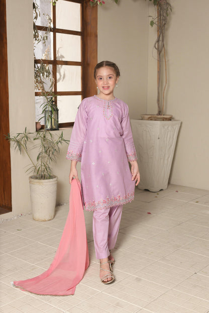 SHANZEY Nat Khat Guriya Embroidered 3piece Cotton suit