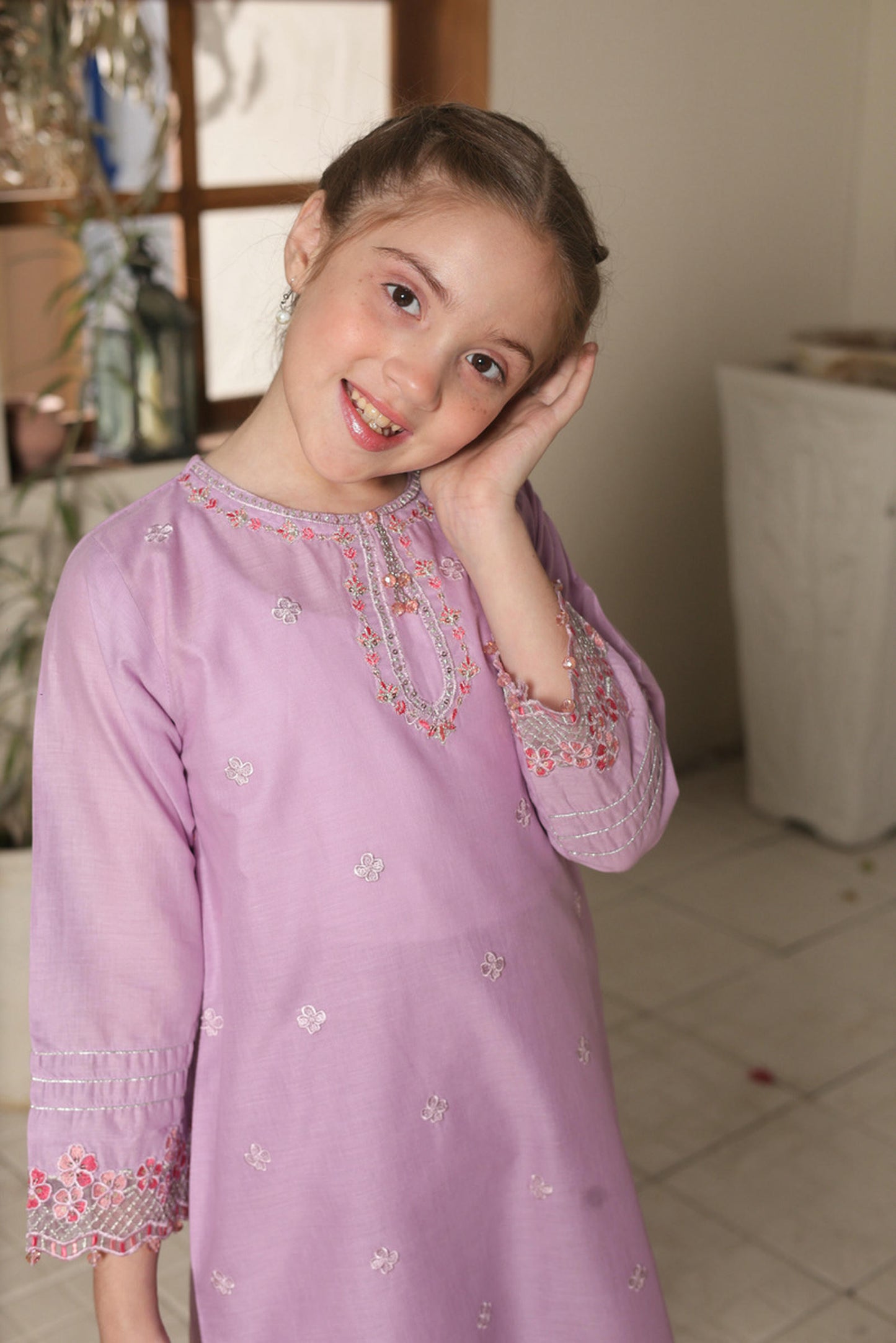 SHANZEY Nat Khat Guriya Embroidered 3piece Cotton suit