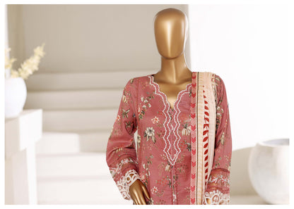 Sada Bahar Stitched 3 Piece Festive Emb Lawn With Fancy Dupatta Vol-01