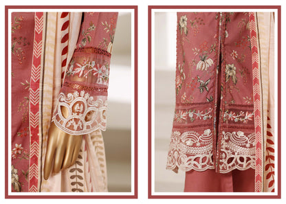 Sada Bahar Stitched 3 Piece Festive Emb Lawn With Fancy Dupatta Vol-01