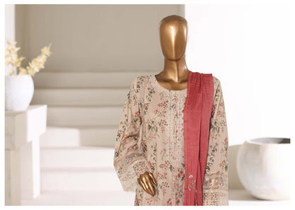 Sada Bahar Stitched 3 Piece Festive Emb Lawn With Fancy Dupatta Vol-01