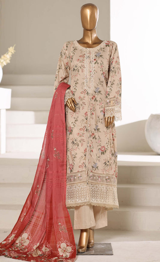 Sada Bahar Stitched 3 Piece Festive Emb Lawn With Fancy Dupatta Vol-01