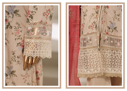Sada Bahar Stitched 3 Piece Festive Emb Lawn With Fancy Dupatta Vol-01