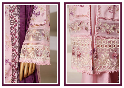 Fusion By Sada Bahar Stitched 3 Piece Chikankari With Laser Cutwork
