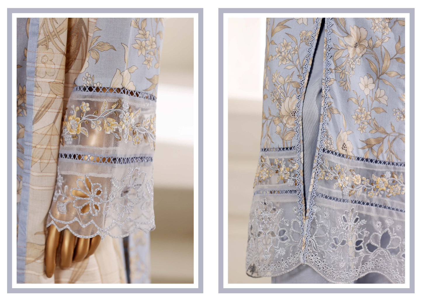 Sada Bahar Stitched 3 Piece Festive Emb Lawn With Fancy Dupatta Vol-01 Suit