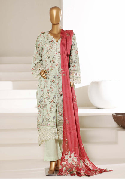 Sada Bahar Stitched 3 Piece Festive Emb Lawn With Fancy Dupatta Vol-01 Suit