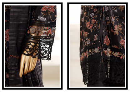 Sada Bahar Stitched 3 Piece Festive Emb Lawn With Fancy Dupatta Vol-01 Suit