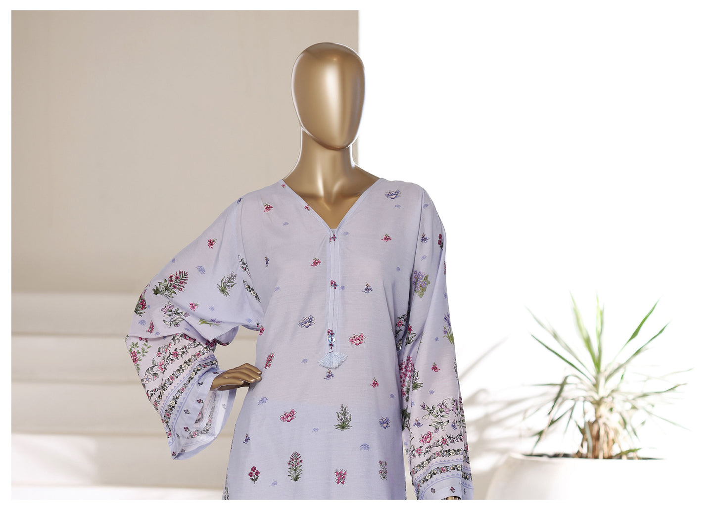 Light Blue Kaftan 3-Piece Suit - Sadabahar Coll'26
